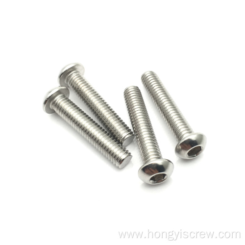 Stainless allen head pan machine screw